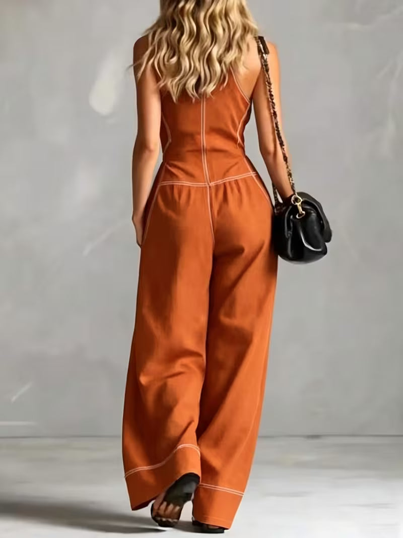 Bryana - パッチワークストライプのジャンプスーツ