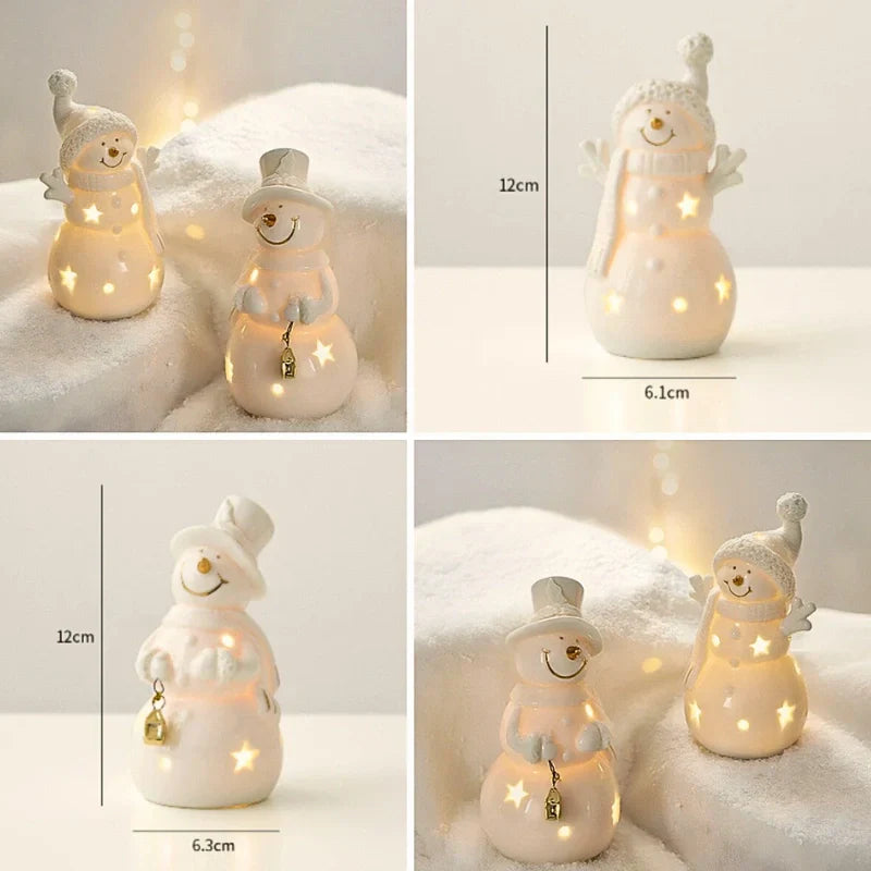 SnowLume - セラミック製クリスマスビレッジ LEDデコレーションセット