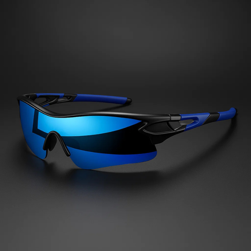 VeloShade - ミラーレンズ付きラップアラウンド型スポーツサイクリングサングラス