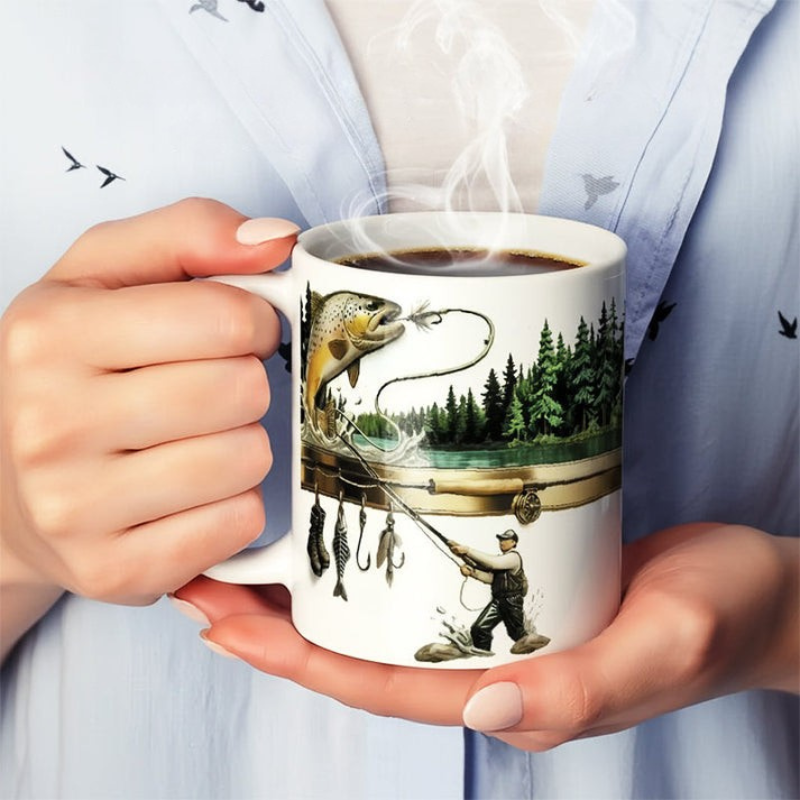 TackleMug- Coffee Mug with Fishing Motif