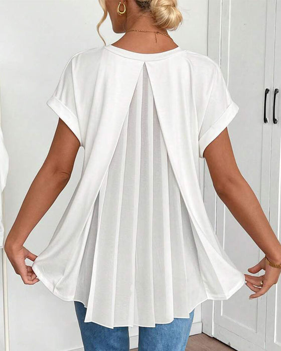 Liyanna - パッチワーク半袖Tシャツ