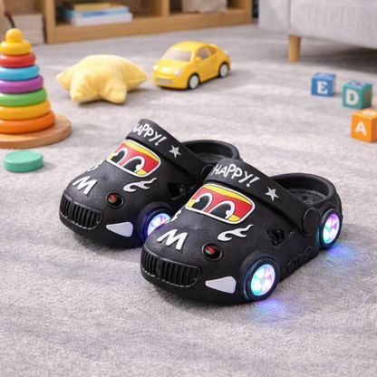 KidVroom - 光る車輪とストラップ付き 子供用LEDカースリッパ