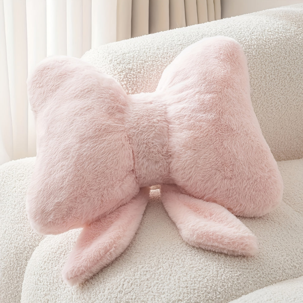 Pillowfort - 柔らかな装飾用リボン付きクッション