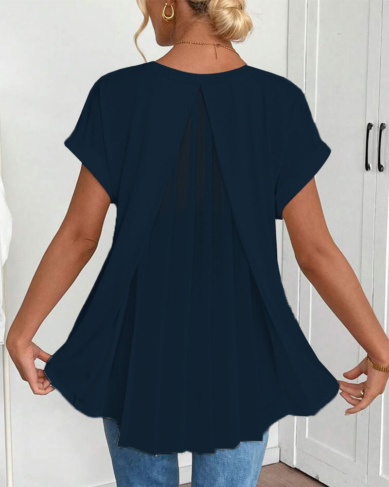 Liyanna - パッチワーク半袖Tシャツ