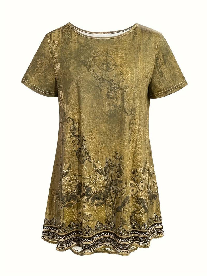Abhishani - 花柄プリントのルーズフィットTシャツ