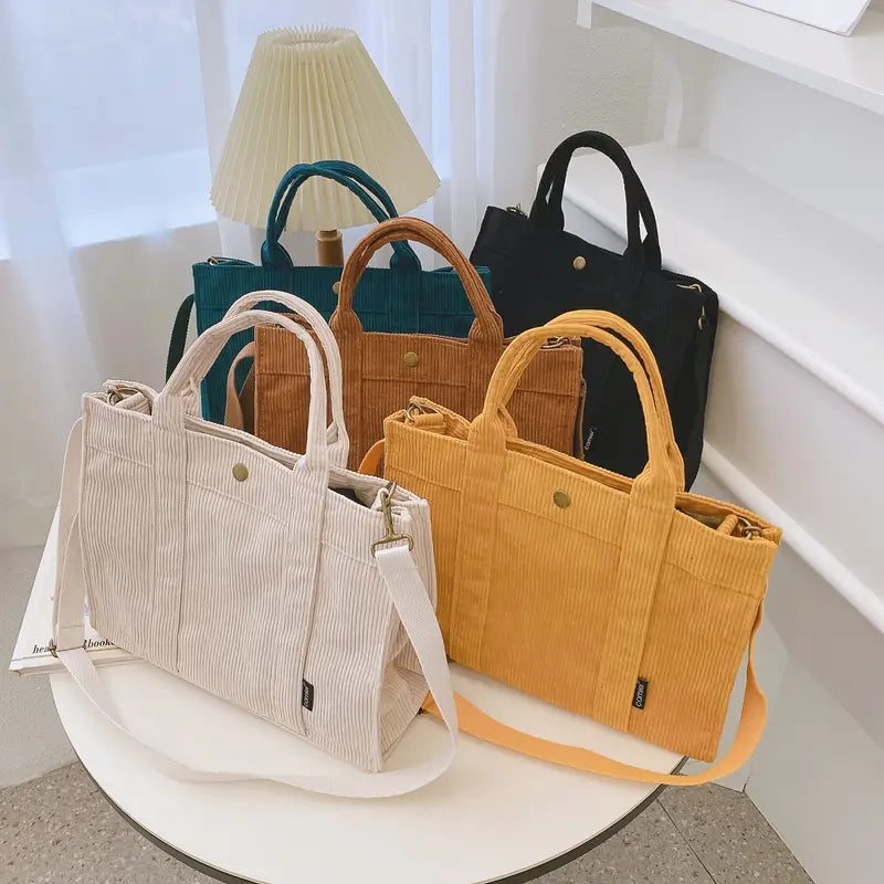 Marella - ヴィンテージ風コーデュロイ トートバッグ