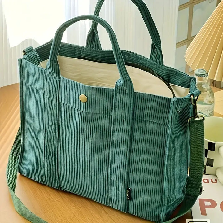 Marella - ヴィンテージ風コーデュロイ トートバッグ