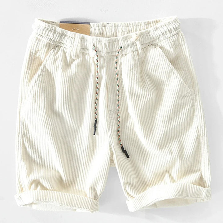 Anneliis - コーデュロイのウエストゴム付きショートパンツ