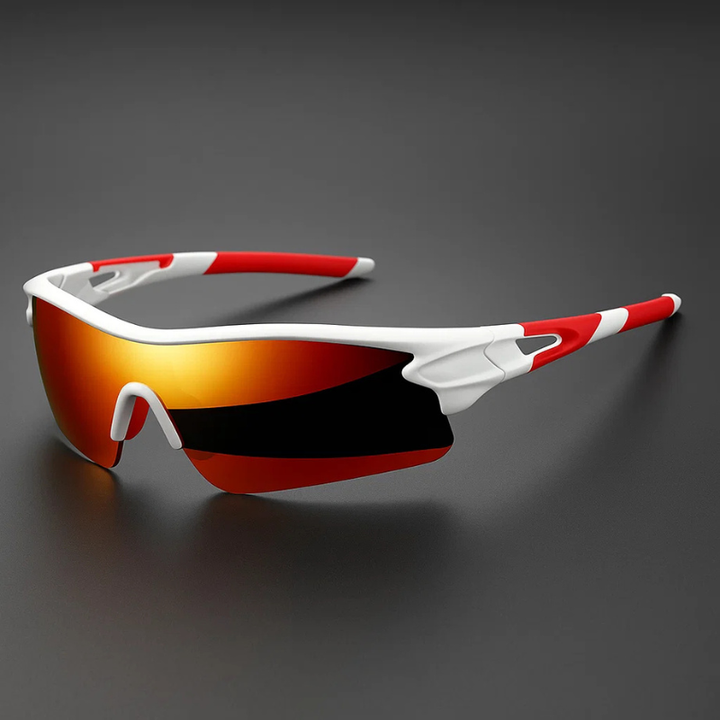 VeloShade - ミラーレンズ付きラップアラウンド型スポーツサイクリングサングラス