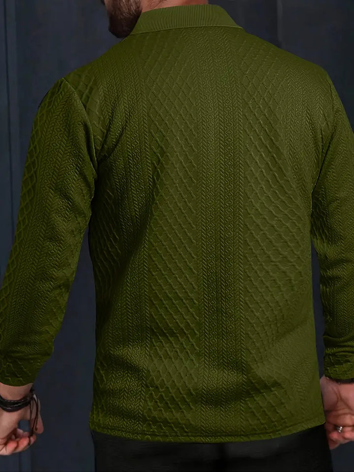 Benoit - リオール ジャカード襟付きテクスチャードTシャツ