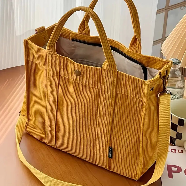 Marella - ヴィンテージ風コーデュロイ トートバッグ