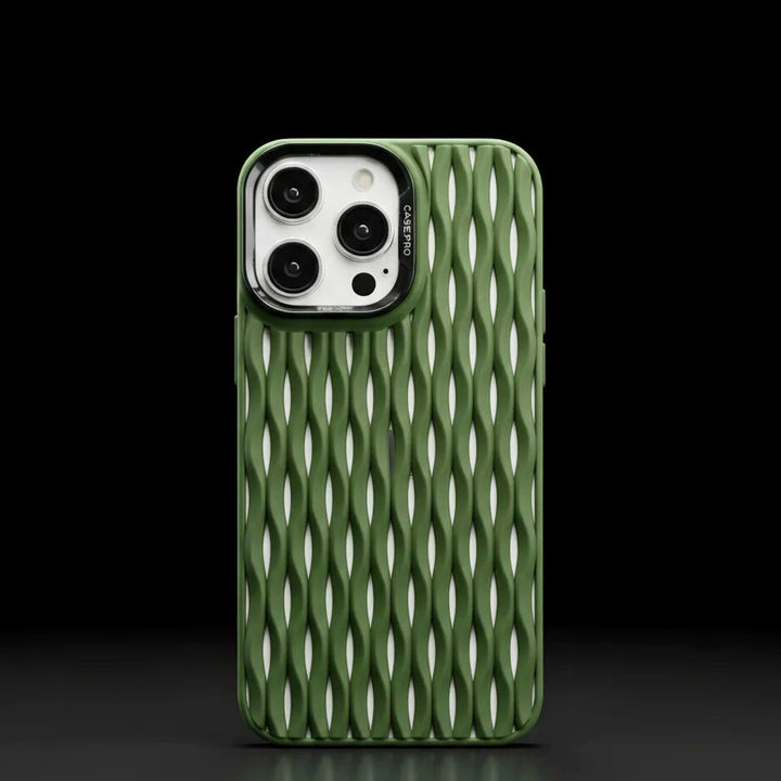 GripGrove - 通気性メッシュ編み 冷却 iPhoneケース