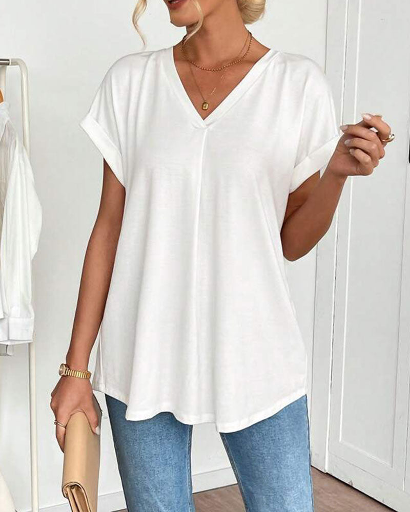 Liyanna - パッチワーク半袖Tシャツ