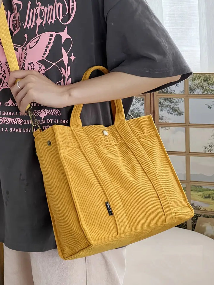 Marella - ヴィンテージ風コーデュロイ トートバッグ