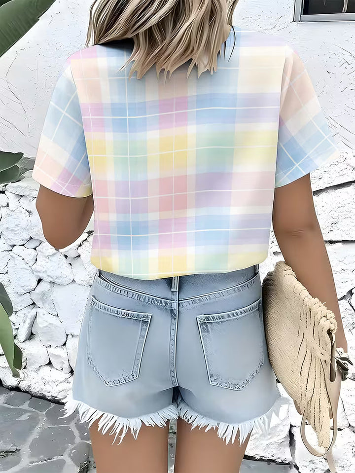 Harrell - 半袖チェック柄シャツ