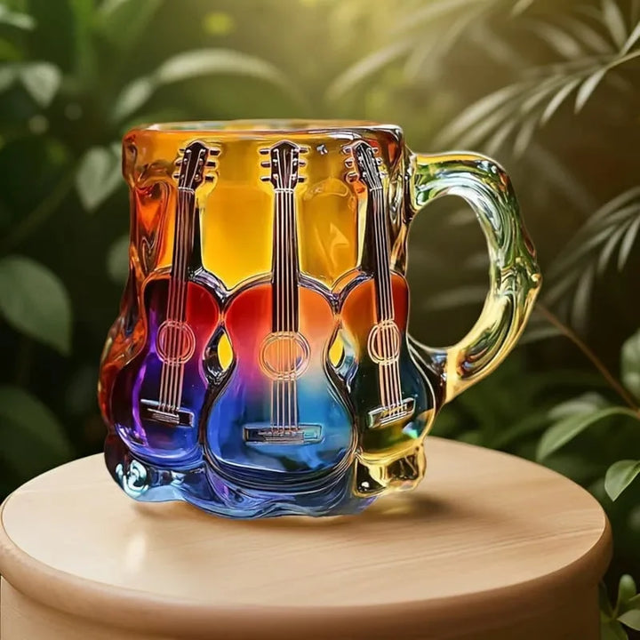 MelodyMug - レインボーステンドグラス ギターマグカップ