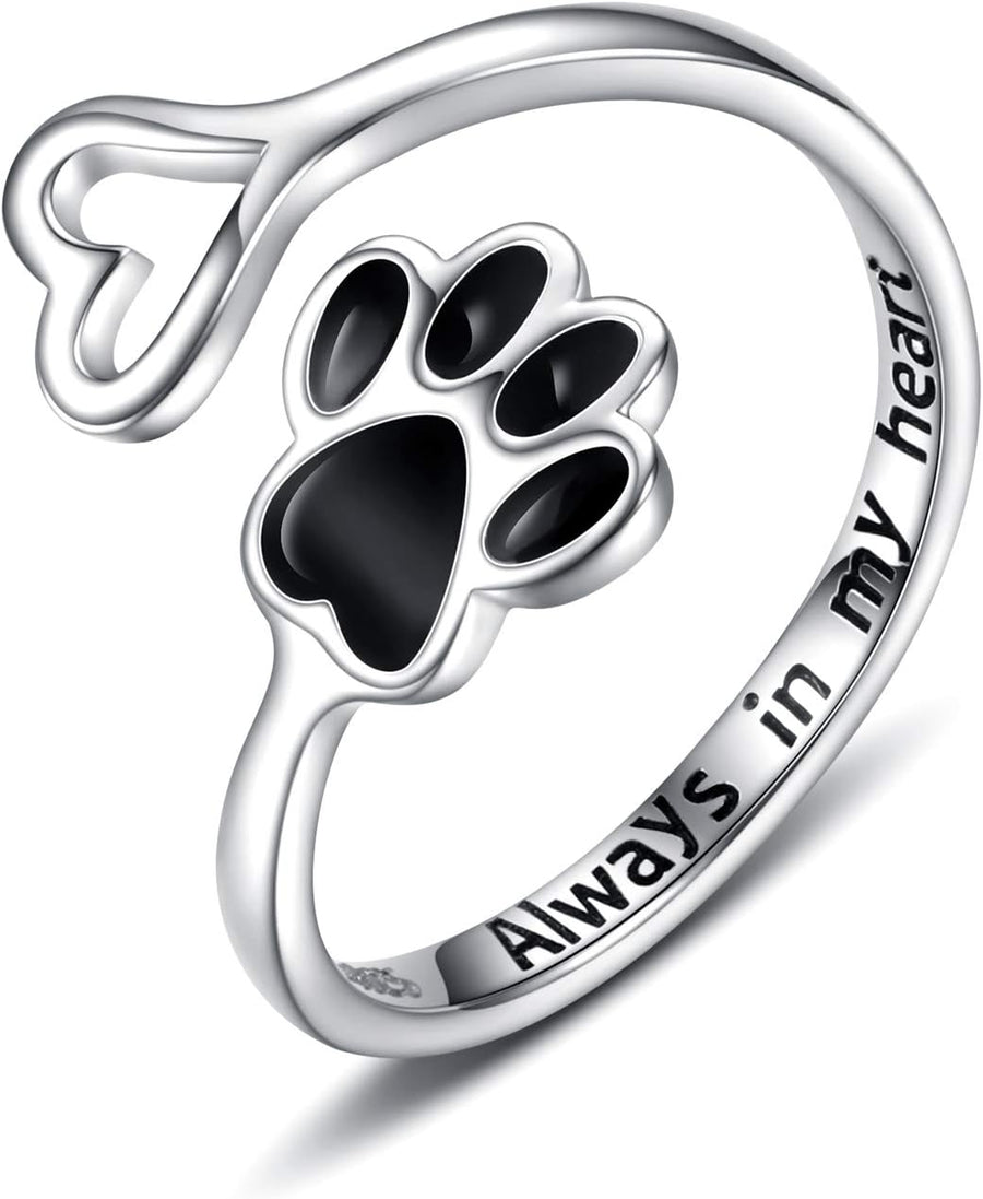 HeartPaw –  手作りのリング 肉球とハート付き