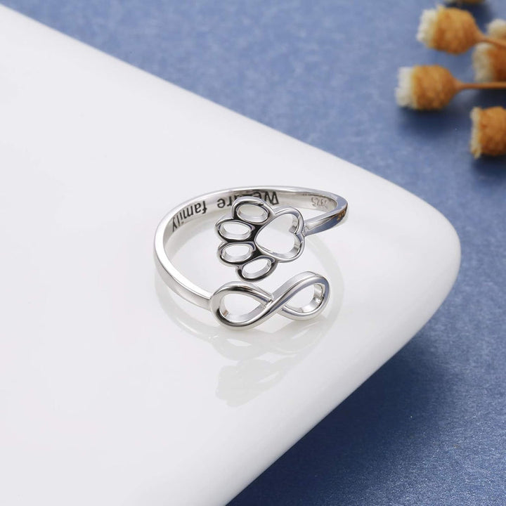 HeartPaw –  手作りのリング 肉球とハート付き