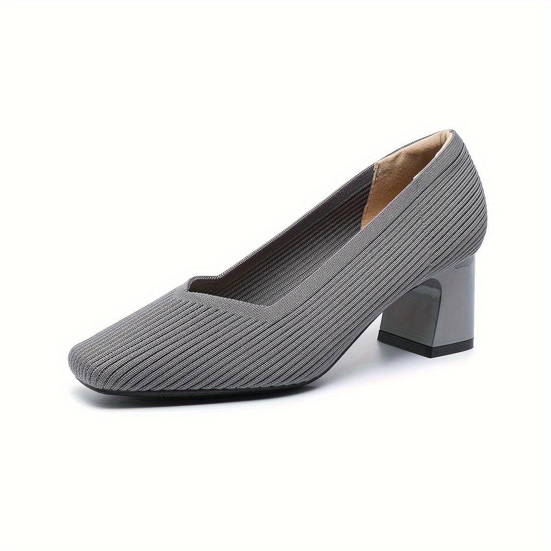 Joleen -  スタイリッシュなチャンキーヒールパンプス