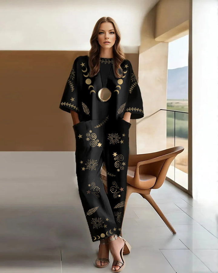 Ernestine - コットンエラスティック ルーズジャンプスーツ