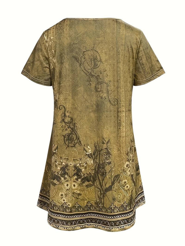 Abhishani - 花柄プリントのルーズフィットTシャツ