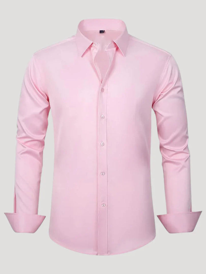 Bordon - ノンアイロンストレッチシャツ ボタン付き