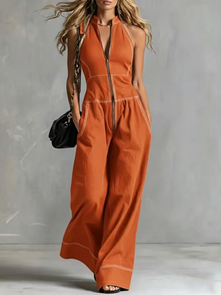 Bryana - パッチワークストライプのジャンプスーツ