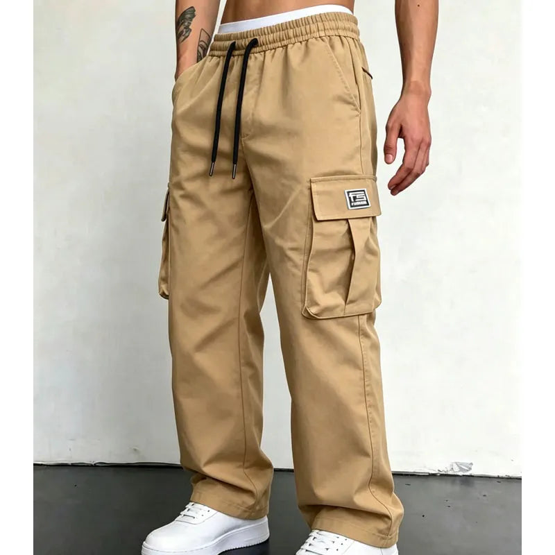 Nesham - ウエストにドローストリングとポケット付きカーゴパンツ