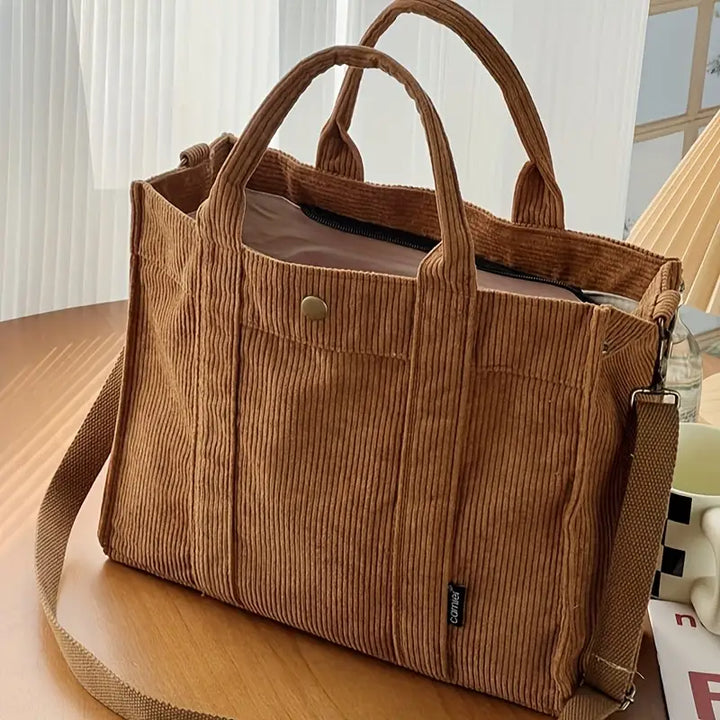 Marella - ヴィンテージ風コーデュロイ トートバッグ