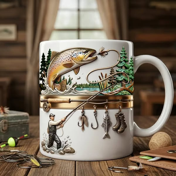 TackleMug- Coffee Mug with Fishing Motif