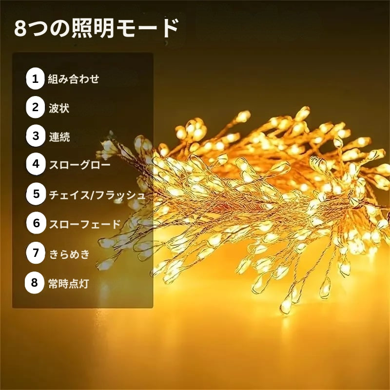 TwinkleWire - リモコン付き銅線花火ストリングライト