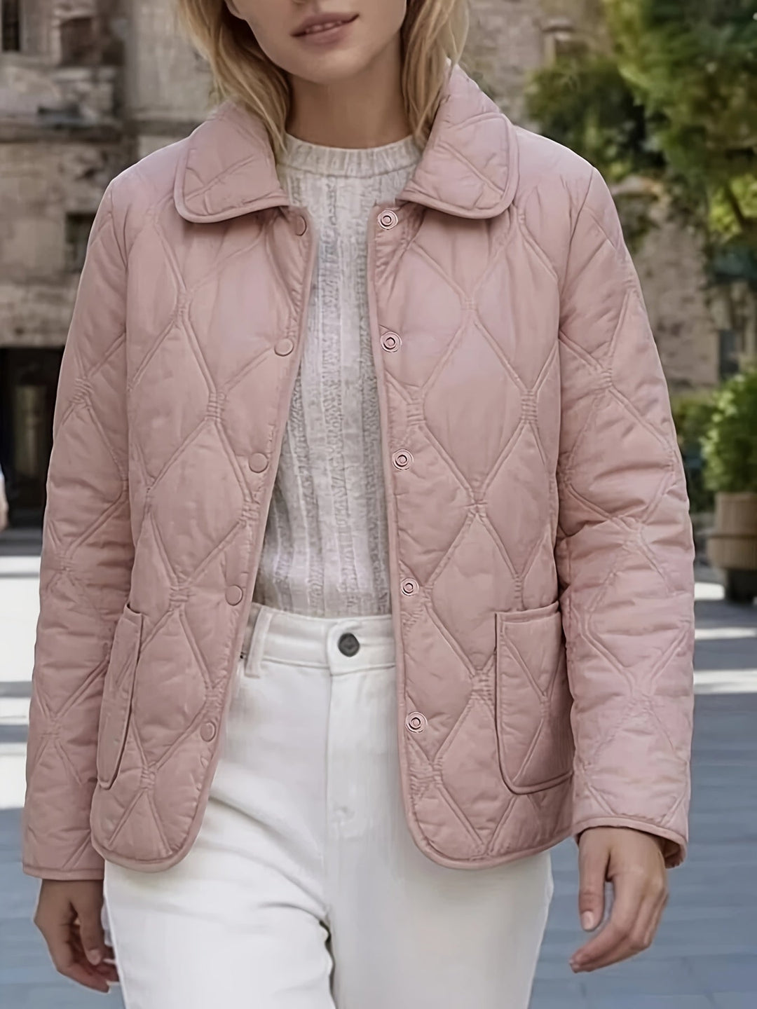 Laurelle - エレガントでシックなルーズフィットのパッド入りジャケット