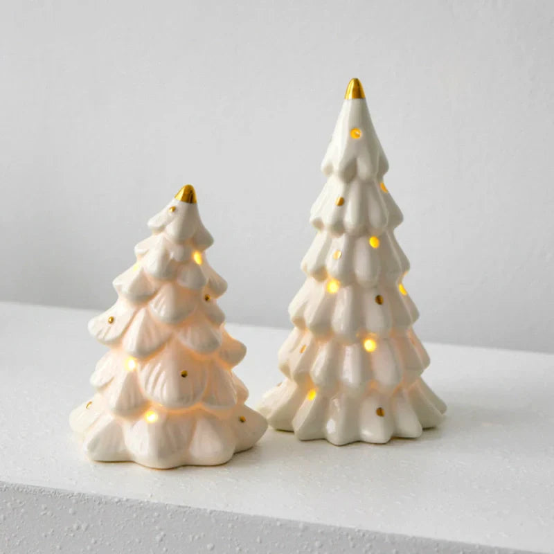 SnowLume - セラミック製クリスマスビレッジ LEDデコレーションセット