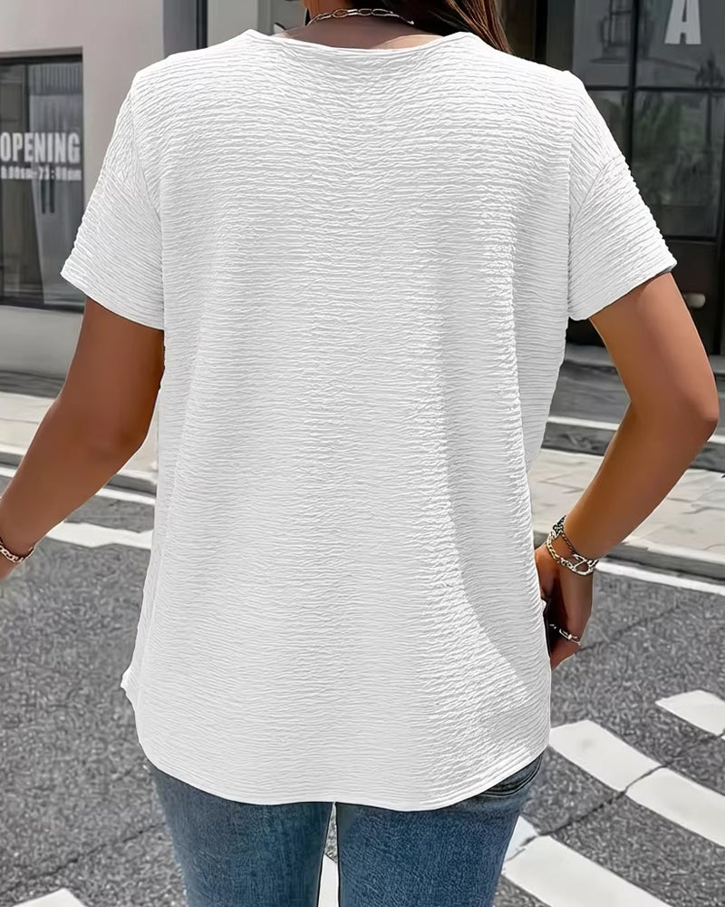 Gergina - ピーターパンカラーのTシャツ