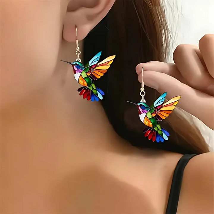 Nahla - ハミングバードのネックレスとイヤリング