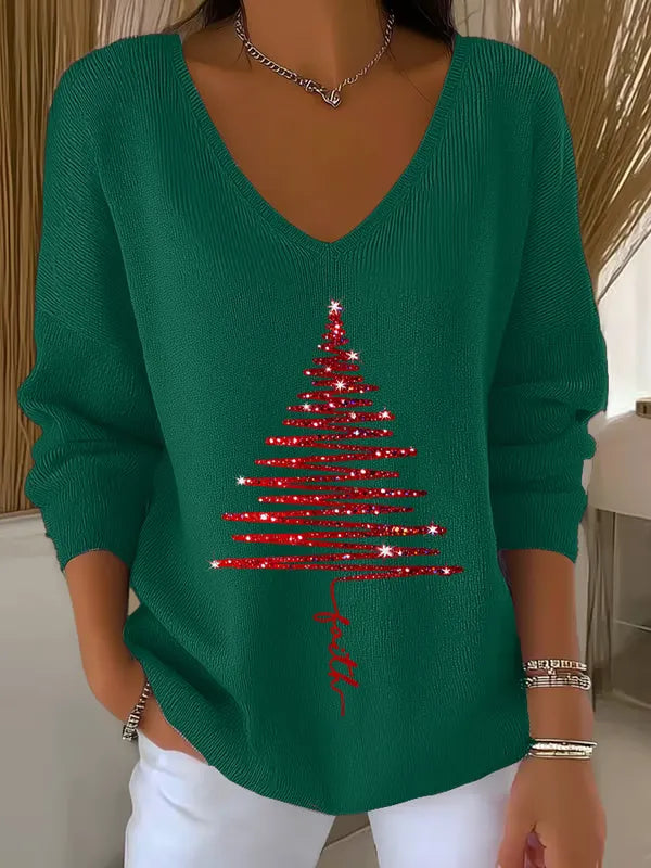 Cailee - クリスマス Vネック Tシャツ