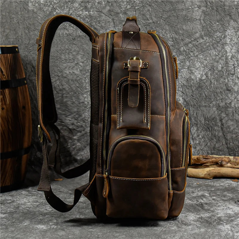 SummitCarry - ヴィンテージ牛革トラベルバックパック