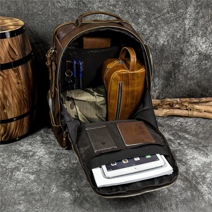 SummitCarry - ヴィンテージ牛革トラベルバックパック