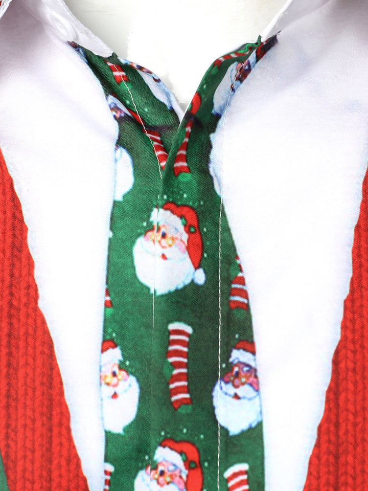 Grant - 男性用クリスマス用おかしな衣装 パーティー用ダサい長袖シャツ