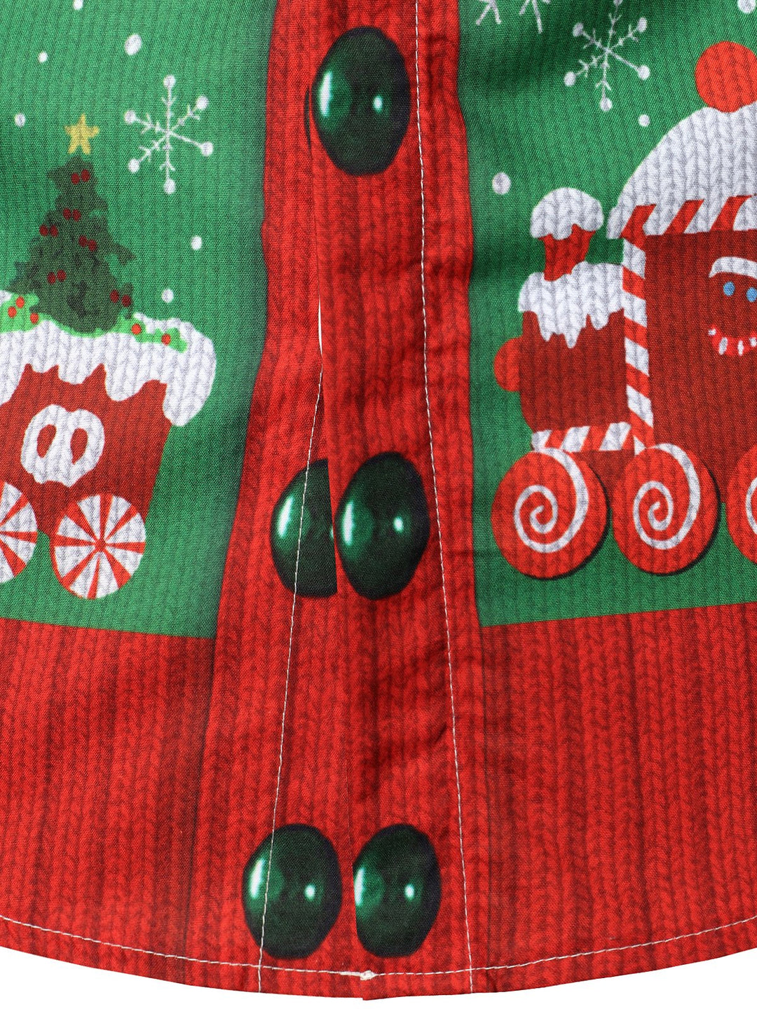 Grant - 男性用クリスマス用おかしな衣装 パーティー用ダサい長袖シャツ