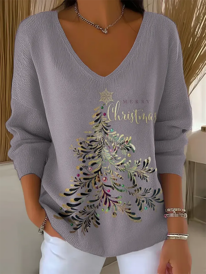 Cailee - クリスマス Vネック Tシャツ