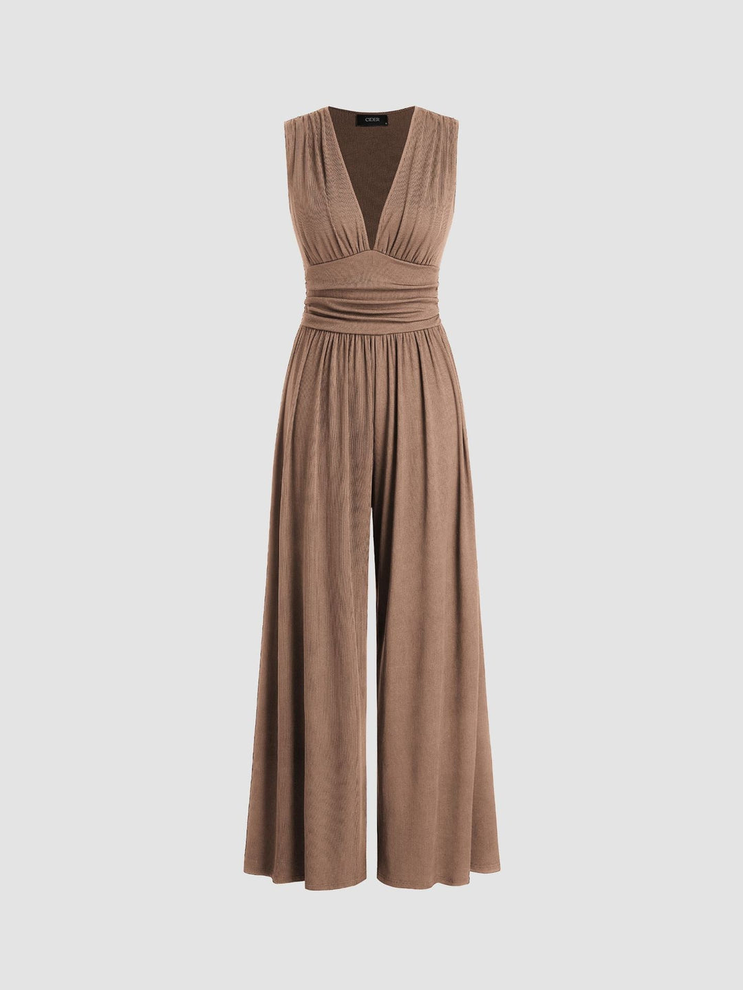 Donna - シックなノースリーブのワイドレッグジャンプスーツ