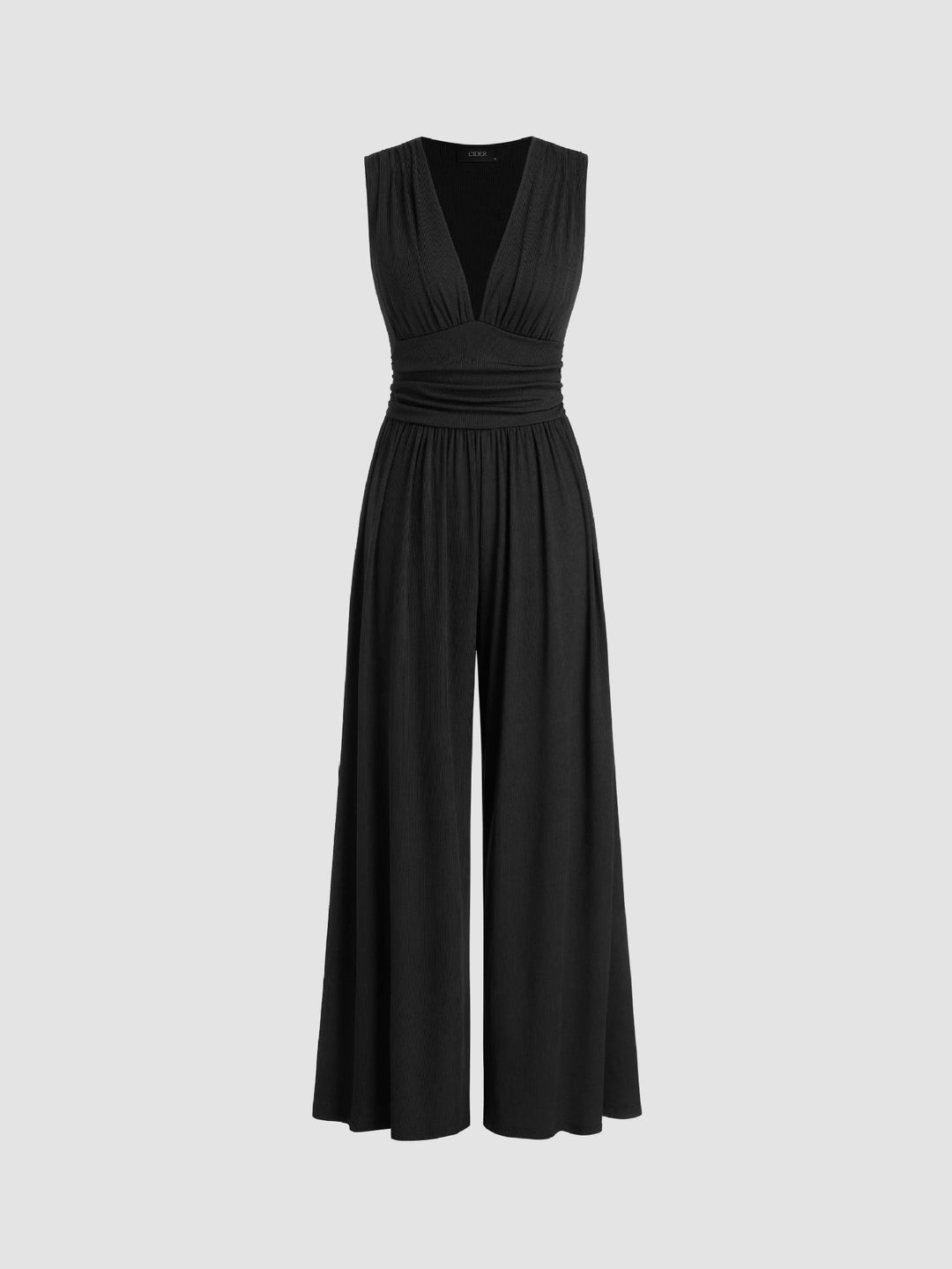 Donna - シックなノースリーブのワイドレッグジャンプスーツ