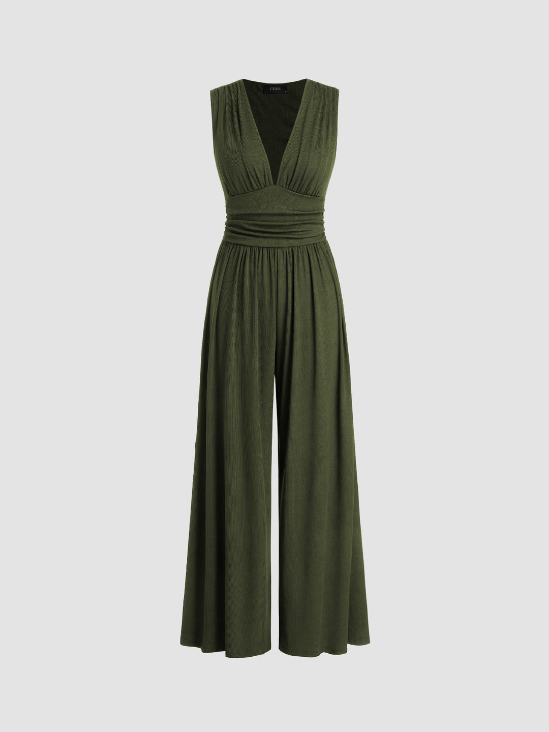 Donna - シックなノースリーブのワイドレッグジャンプスーツ