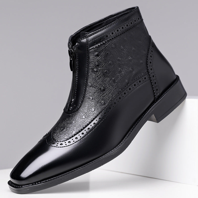 Butler - ジッパー付きレザーブーツ