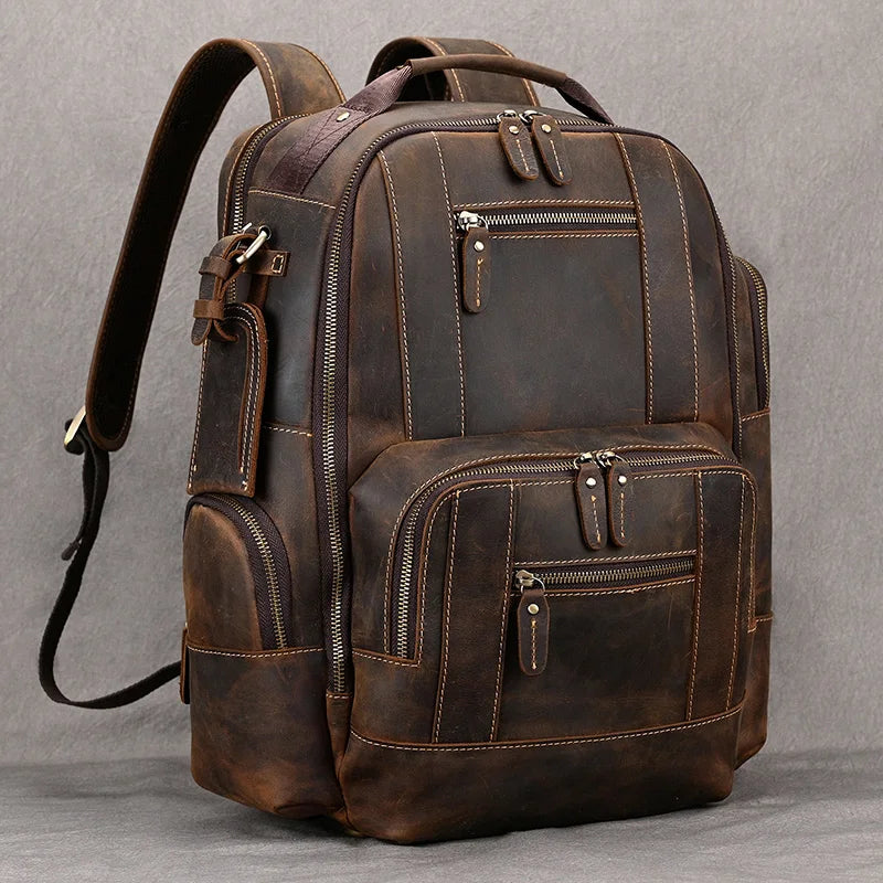 SummitCarry - ヴィンテージ牛革トラベルバックパック