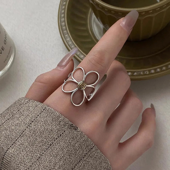 Nakoa - 太陽を想う スターリングシルバー ペタルリング