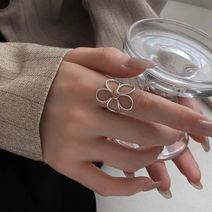Nakoa - 太陽を想う スターリングシルバー ペタルリング
