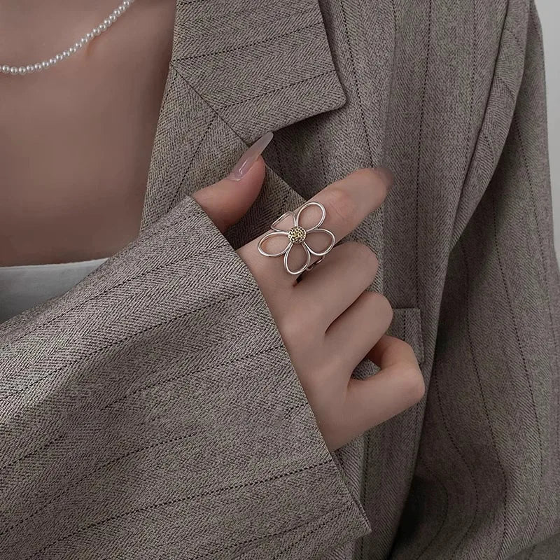 Nakoa - 太陽を想う スターリングシルバー ペタルリング