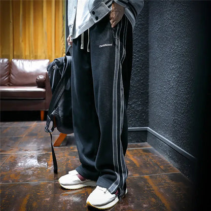 Krause - サイドストライプ付きワイドレッグパンツ